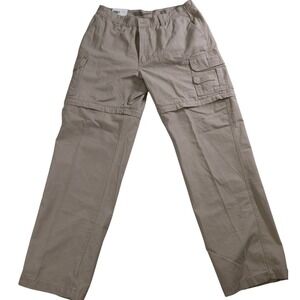 RedHead Mens Khaki Canvas Zip Off Cargo Pants Convertible 38x34 Hiking‎ Hunting